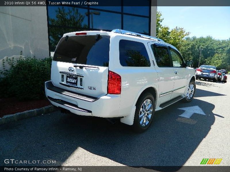 Tuscan White Pearl / Graphite 2010 Infiniti QX 56 4WD