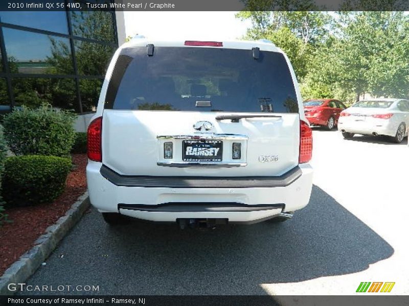 Tuscan White Pearl / Graphite 2010 Infiniti QX 56 4WD
