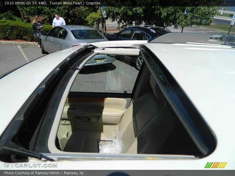 Tuscan White Pearl / Graphite 2010 Infiniti QX 56 4WD