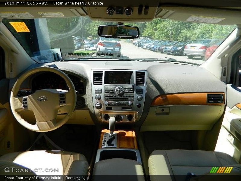 Tuscan White Pearl / Graphite 2010 Infiniti QX 56 4WD