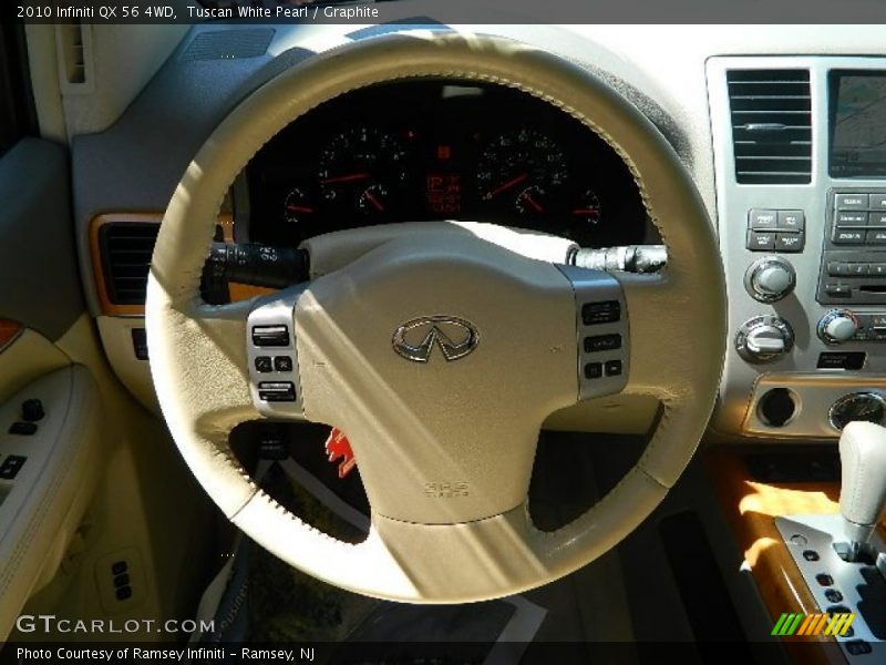 Tuscan White Pearl / Graphite 2010 Infiniti QX 56 4WD