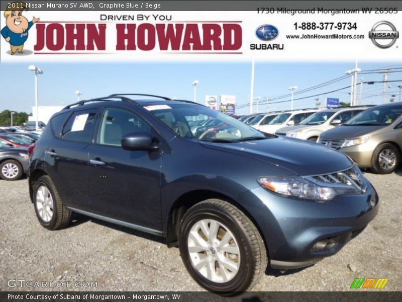 Graphite Blue / Beige 2011 Nissan Murano SV AWD