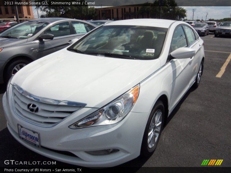 Shimmering White / Camel 2013 Hyundai Sonata GLS