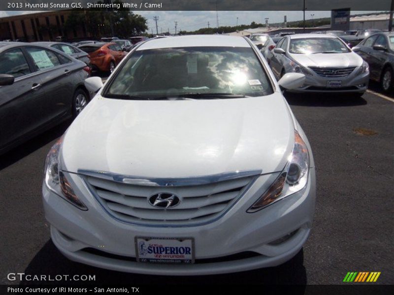 Shimmering White / Camel 2013 Hyundai Sonata GLS