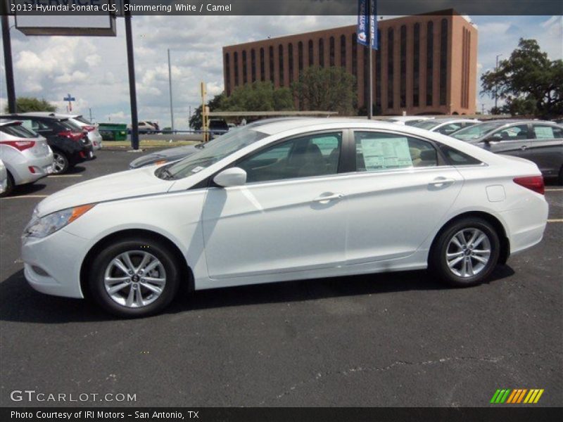 Shimmering White / Camel 2013 Hyundai Sonata GLS