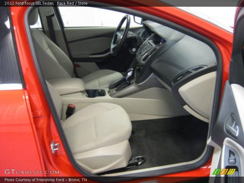 Race Red / Stone 2012 Ford Focus SEL Sedan