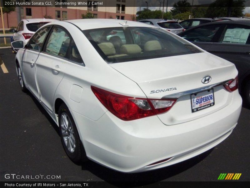Shimmering White / Camel 2013 Hyundai Sonata GLS