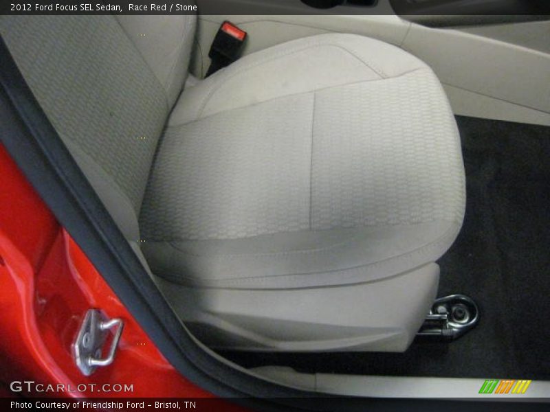 Race Red / Stone 2012 Ford Focus SEL Sedan