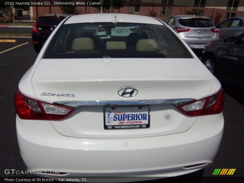 Shimmering White / Camel 2013 Hyundai Sonata GLS