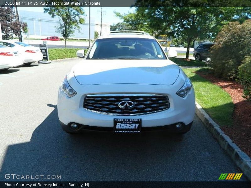 Moonlight White / Graphite 2010 Infiniti FX 35 AWD