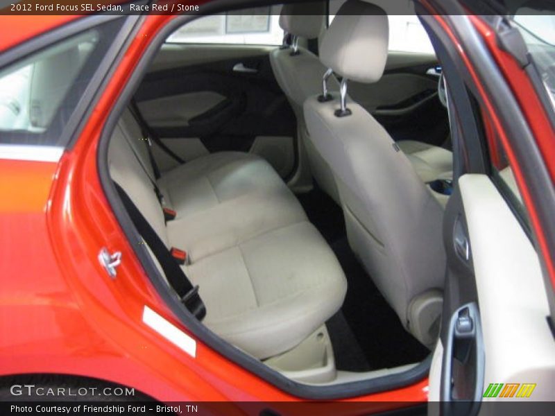 Race Red / Stone 2012 Ford Focus SEL Sedan