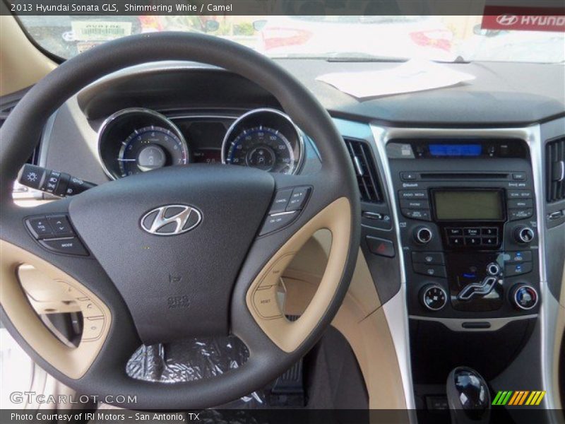 Shimmering White / Camel 2013 Hyundai Sonata GLS