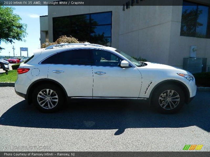 Moonlight White / Graphite 2010 Infiniti FX 35 AWD