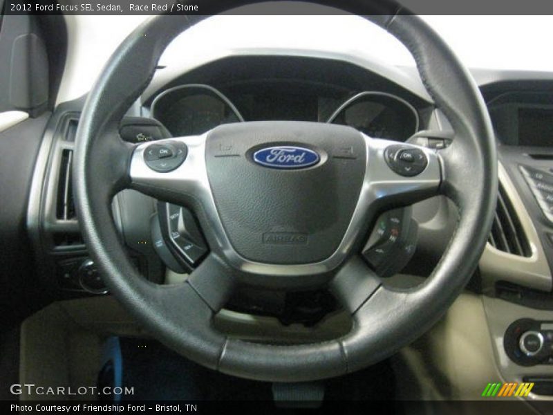 Race Red / Stone 2012 Ford Focus SEL Sedan