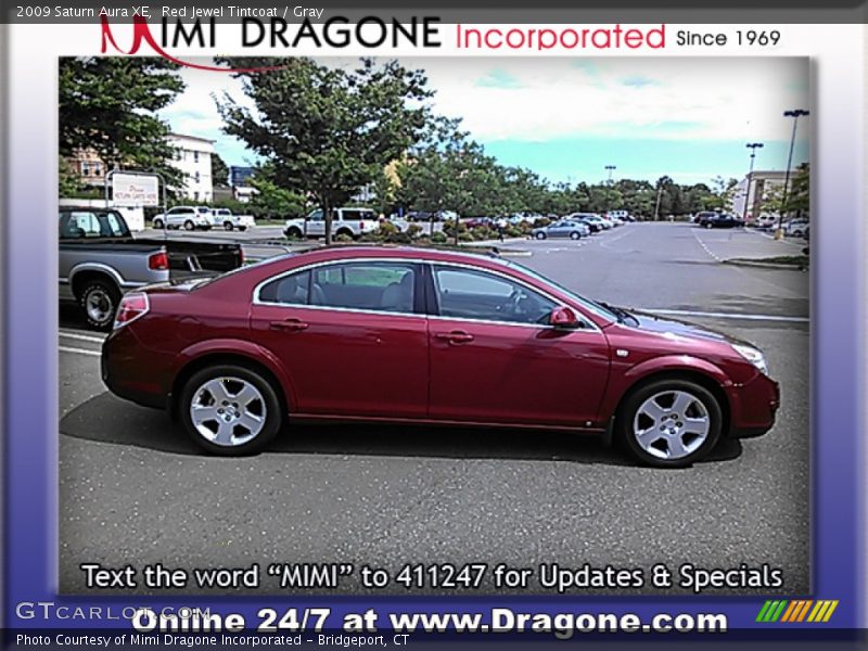 Red Jewel Tintcoat / Gray 2009 Saturn Aura XE