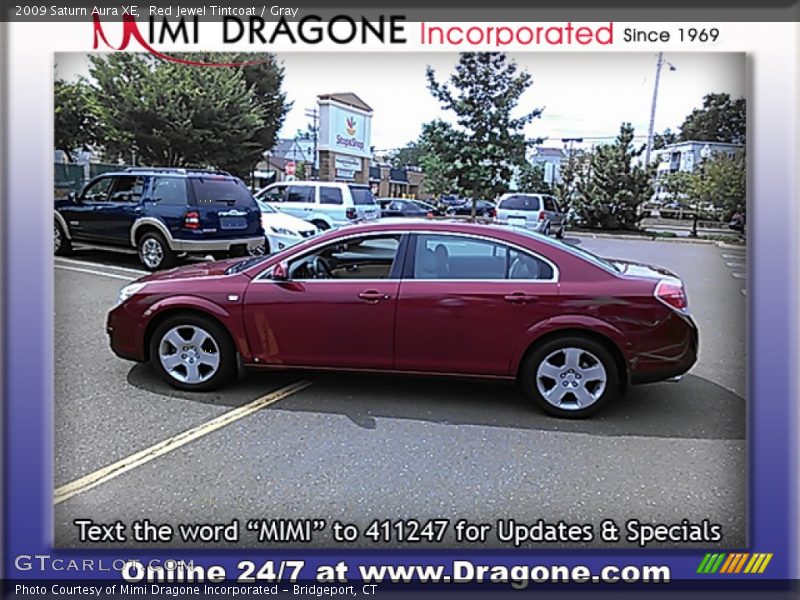 Red Jewel Tintcoat / Gray 2009 Saturn Aura XE
