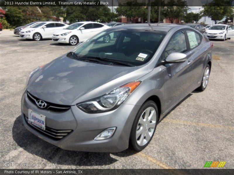 Titanium Gray Metallic / Black 2013 Hyundai Elantra Limited