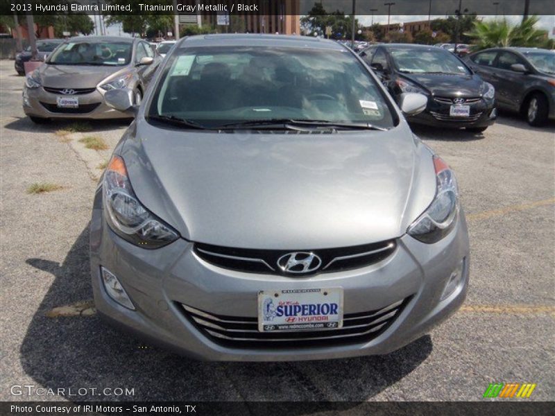 Titanium Gray Metallic / Black 2013 Hyundai Elantra Limited
