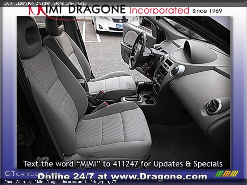 Storm Gray / Gray 2007 Saturn ION 2 Sedan
