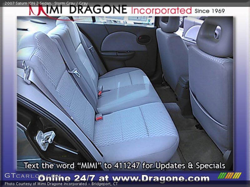 Storm Gray / Gray 2007 Saturn ION 2 Sedan