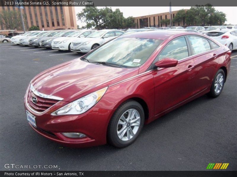 Sparkling Ruby / Camel 2013 Hyundai Sonata GLS