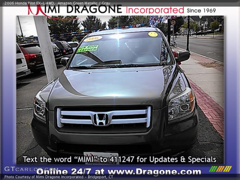 Amazon Green Metallic / Gray 2006 Honda Pilot EX-L 4WD