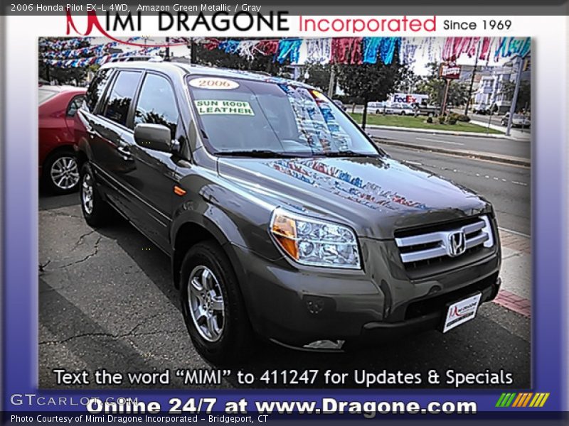 Amazon Green Metallic / Gray 2006 Honda Pilot EX-L 4WD