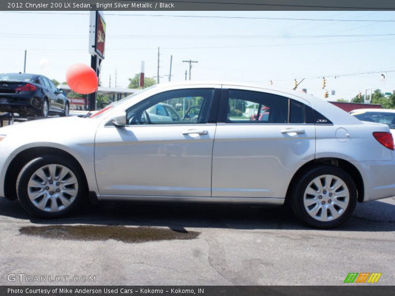 Bright Silver Metallic / Black 2012 Chrysler 200 LX Sedan
