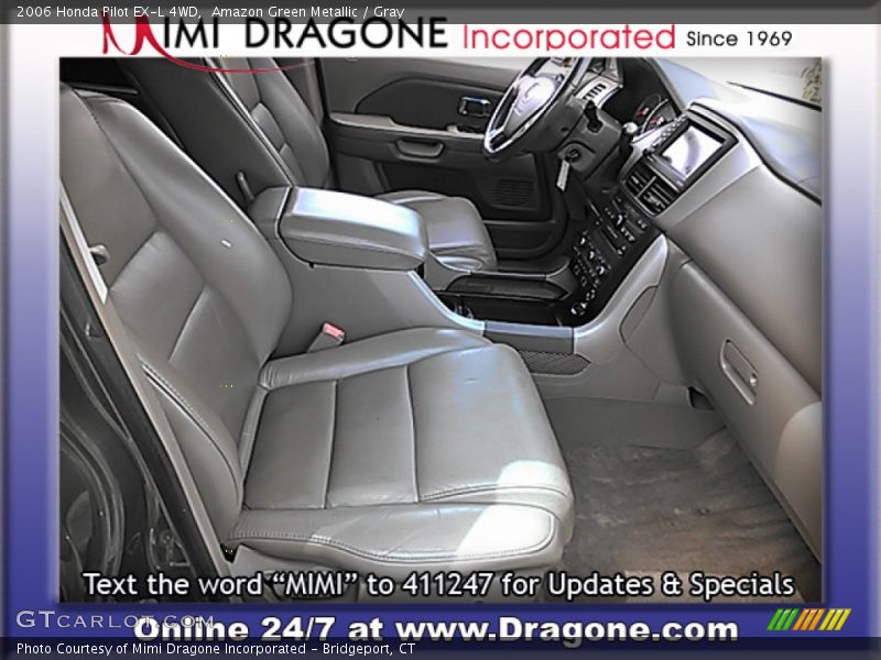 Amazon Green Metallic / Gray 2006 Honda Pilot EX-L 4WD