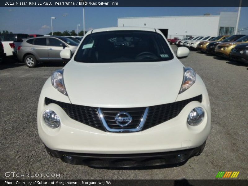 Pearl White / Black/Red/Silver Trim 2013 Nissan Juke SL AWD