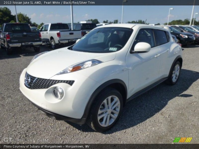 Pearl White / Black/Red/Silver Trim 2013 Nissan Juke SL AWD