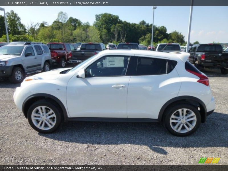 Pearl White / Black/Red/Silver Trim 2013 Nissan Juke SL AWD