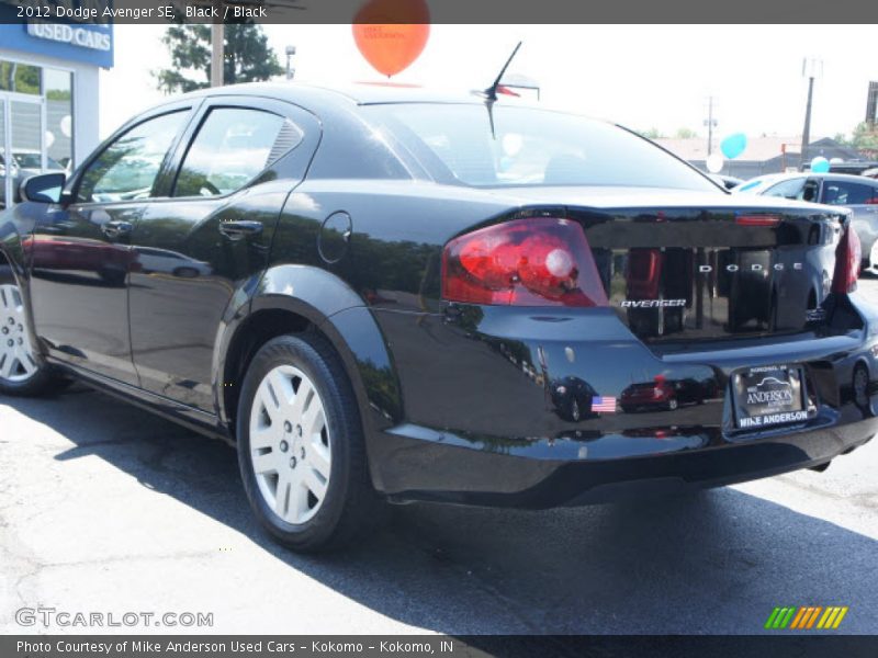 Black / Black 2012 Dodge Avenger SE
