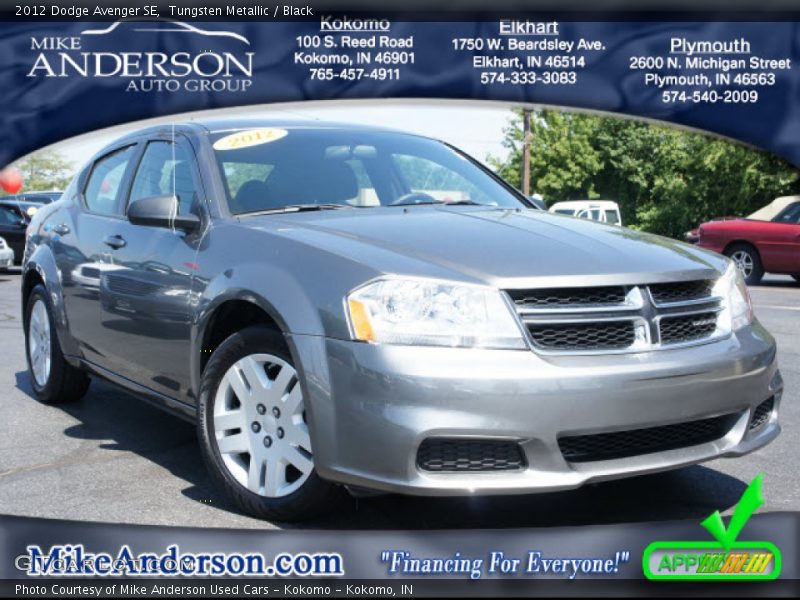 Tungsten Metallic / Black 2012 Dodge Avenger SE