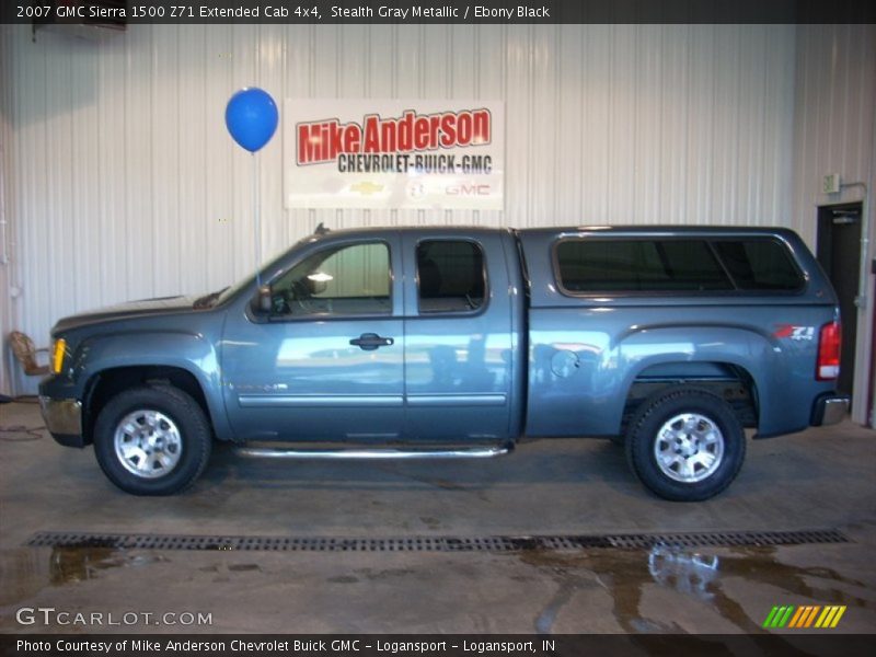 Stealth Gray Metallic / Ebony Black 2007 GMC Sierra 1500 Z71 Extended Cab 4x4