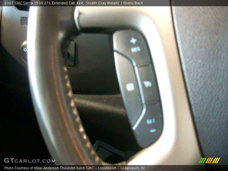 Stealth Gray Metallic / Ebony Black 2007 GMC Sierra 1500 Z71 Extended Cab 4x4