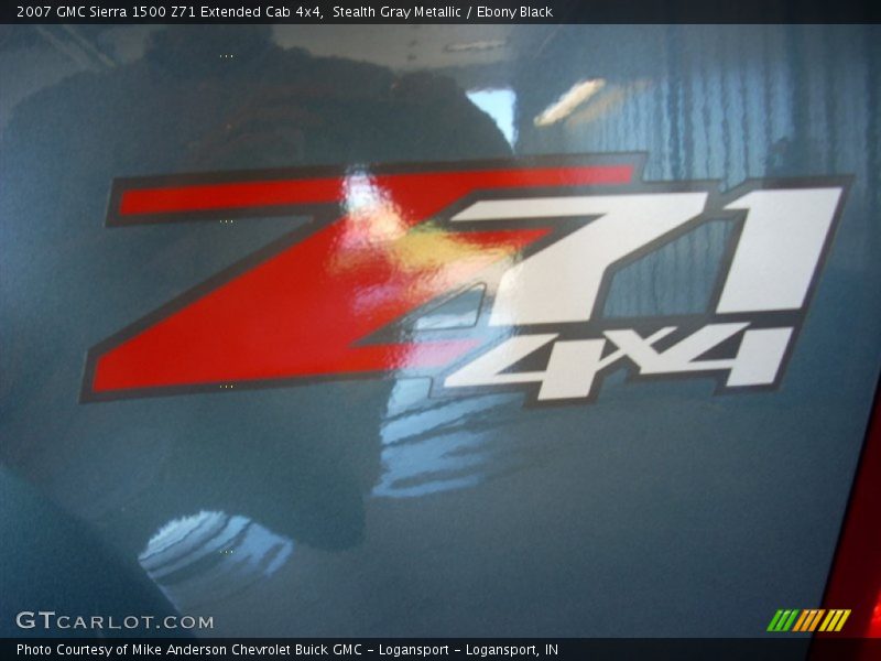 Stealth Gray Metallic / Ebony Black 2007 GMC Sierra 1500 Z71 Extended Cab 4x4