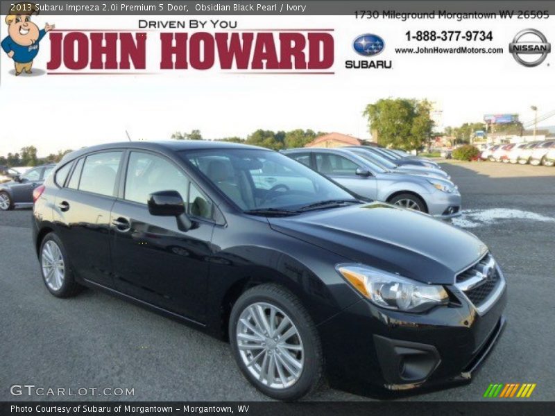 Obsidian Black Pearl / Ivory 2013 Subaru Impreza 2.0i Premium 5 Door
