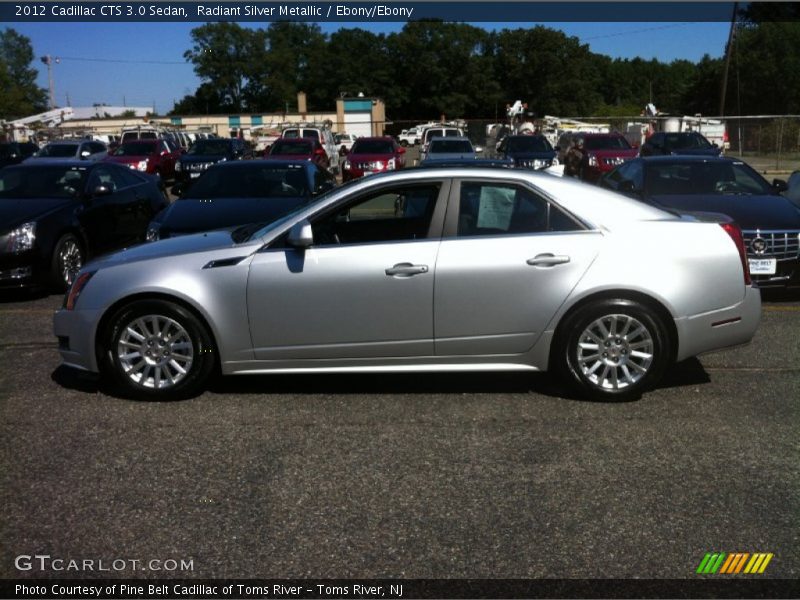 Radiant Silver Metallic / Ebony/Ebony 2012 Cadillac CTS 3.0 Sedan