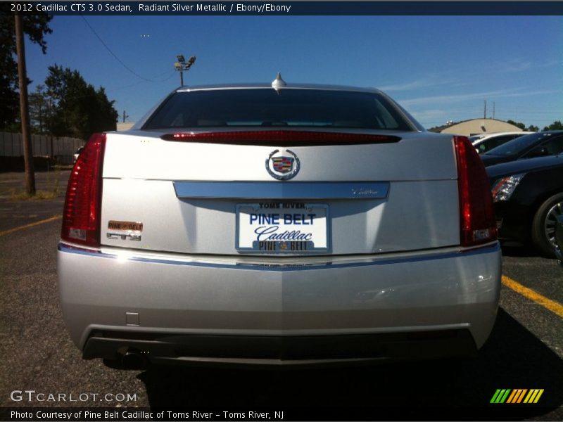 Radiant Silver Metallic / Ebony/Ebony 2012 Cadillac CTS 3.0 Sedan