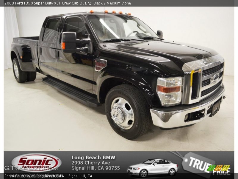 Black / Medium Stone 2008 Ford F350 Super Duty XLT Crew Cab Dually