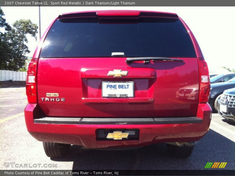 Sport Red Metallic / Dark Titanium/Light Titanium 2007 Chevrolet Tahoe LS