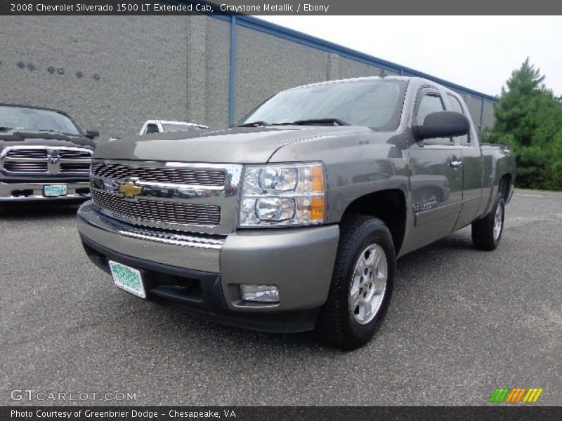 Graystone Metallic / Ebony 2008 Chevrolet Silverado 1500 LT Extended Cab