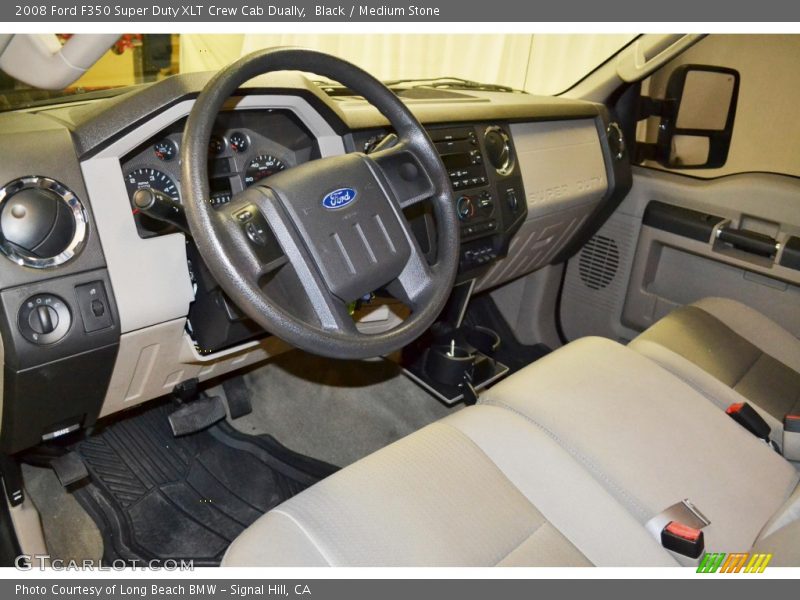 Black / Medium Stone 2008 Ford F350 Super Duty XLT Crew Cab Dually