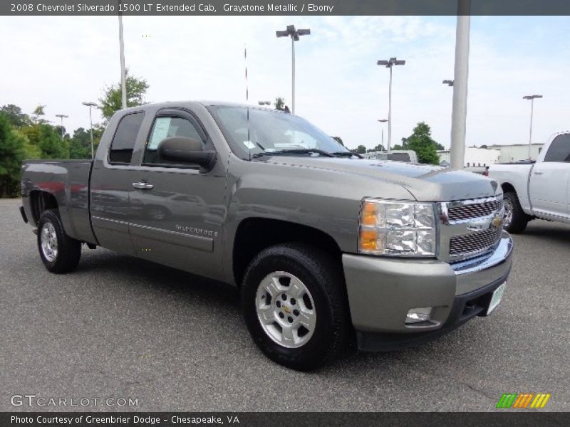 Graystone Metallic / Ebony 2008 Chevrolet Silverado 1500 LT Extended Cab