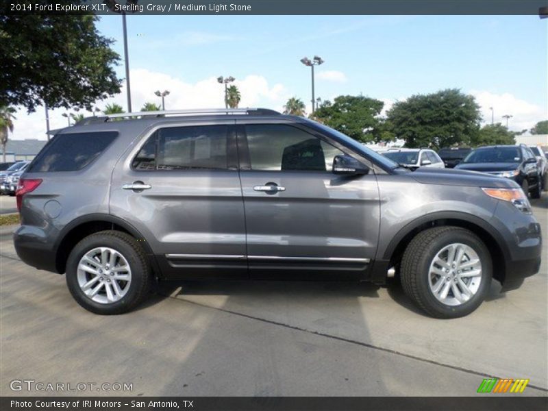 Sterling Gray / Medium Light Stone 2014 Ford Explorer XLT