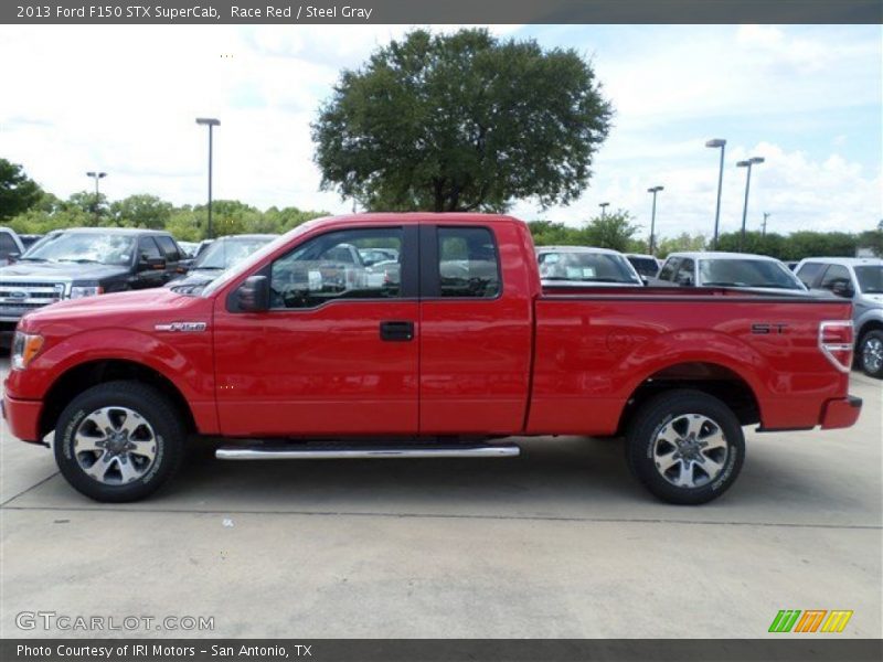 Race Red / Steel Gray 2013 Ford F150 STX SuperCab