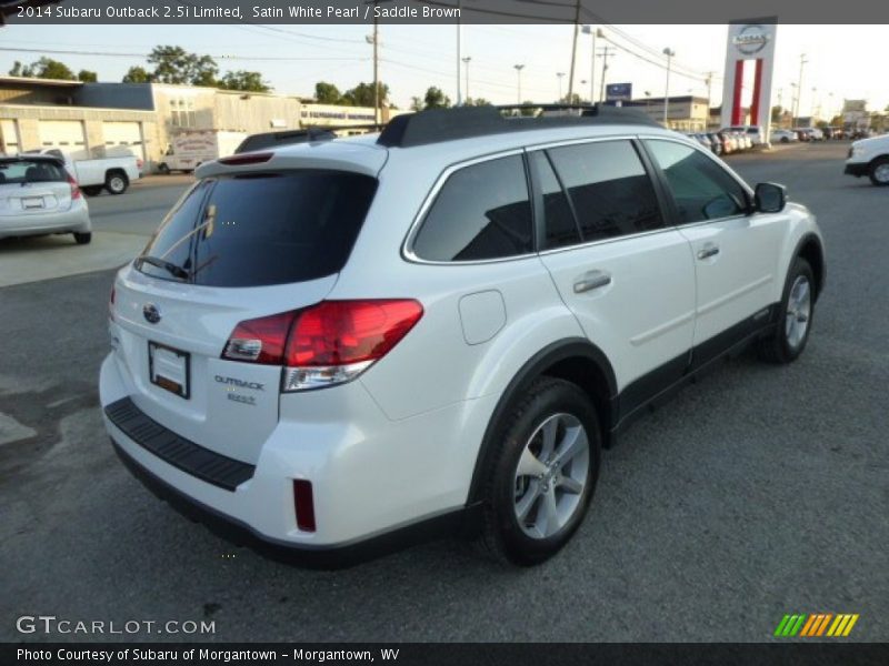 Satin White Pearl / Saddle Brown 2014 Subaru Outback 2.5i Limited