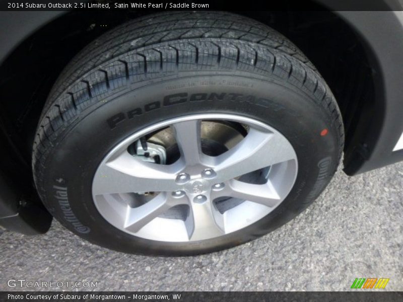 Satin White Pearl / Saddle Brown 2014 Subaru Outback 2.5i Limited