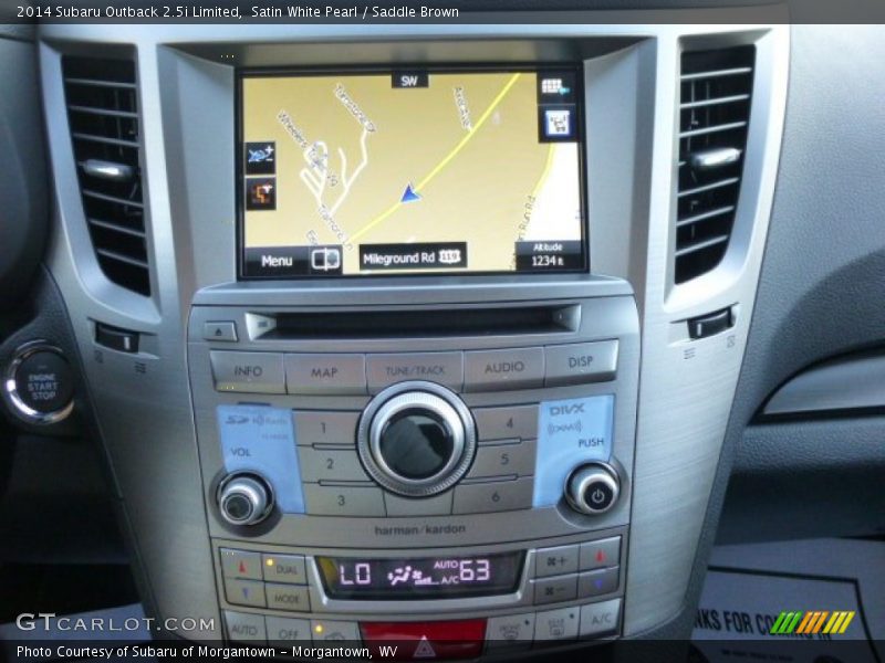 Satin White Pearl / Saddle Brown 2014 Subaru Outback 2.5i Limited